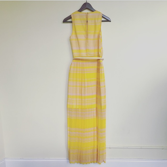 French Connection yellow pleated Maxi dress - Picture 5 of 5